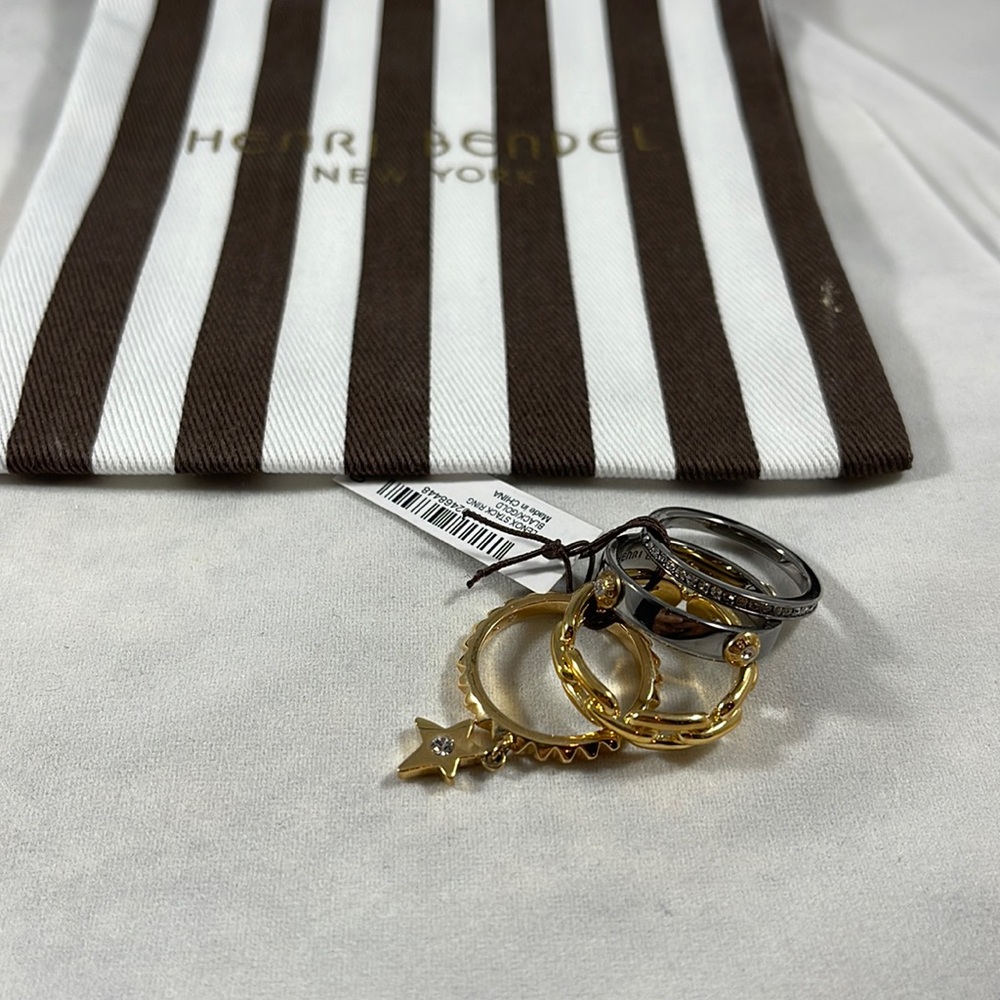 New! Henri Bendel Lenox Stack Ring (size 7)